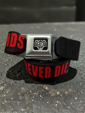 Harambe Legends Never Die Seatbelt Belt By Buckle Down Red Black Sz XL 32-52
